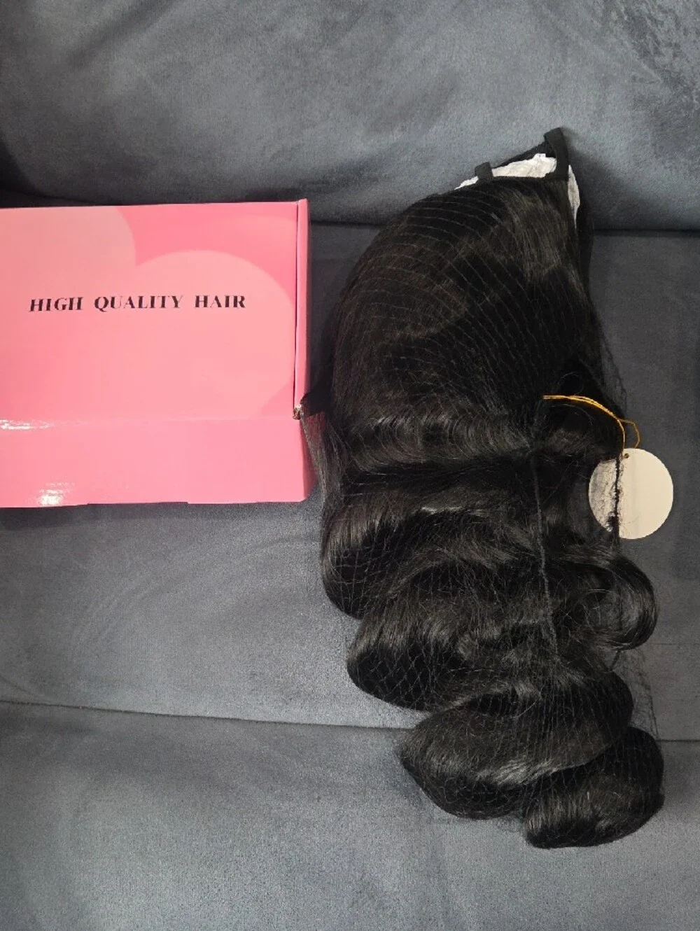 V Part Wig Body Wave Synthetic Half Wig 22 Inch Black
